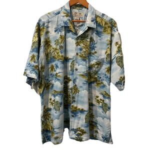 Kona Kai Trading Company Shirt Mens X-Large CottonBlend Hawaiian Button Up